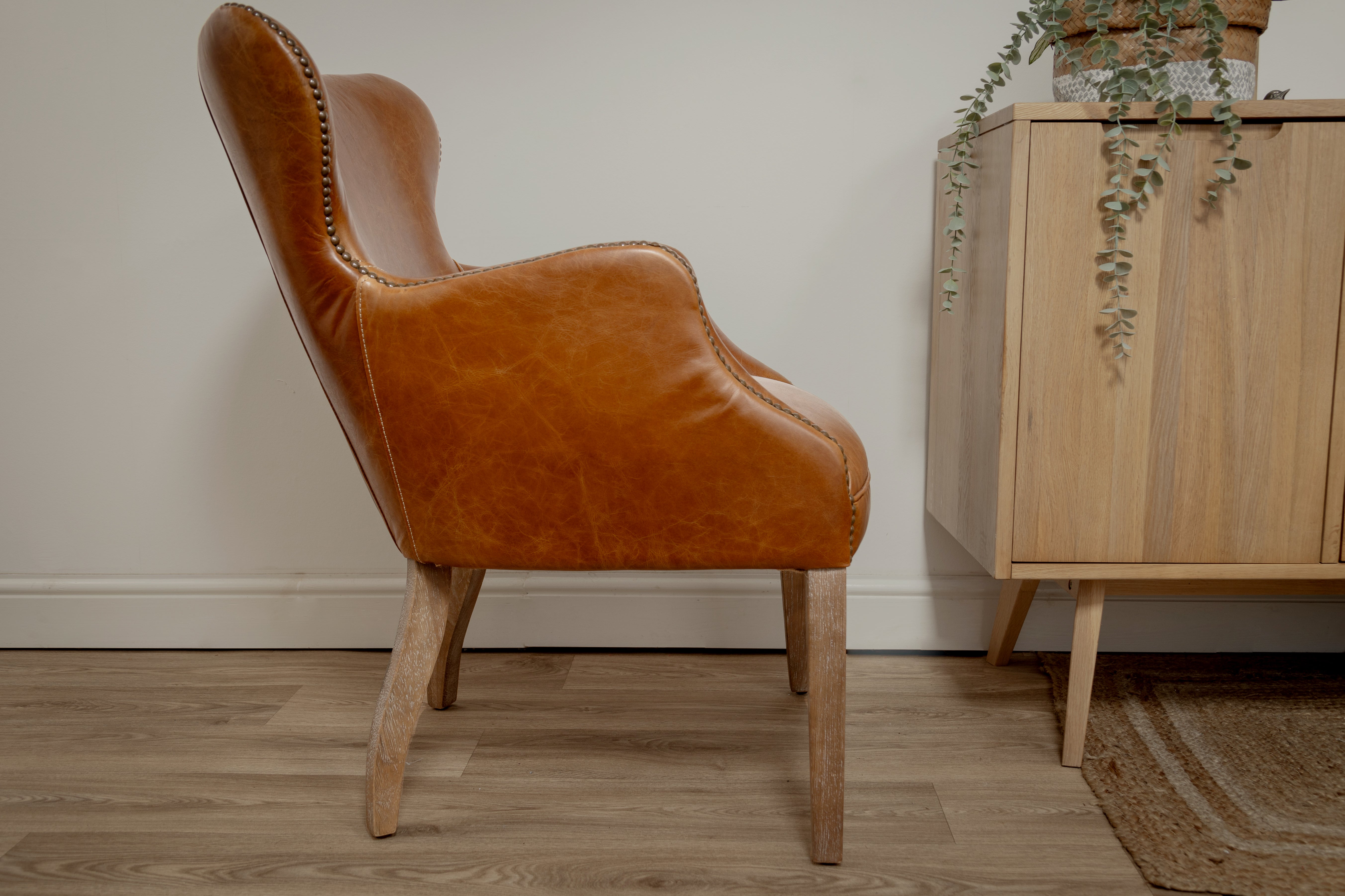 Havana Brown Leather Chair